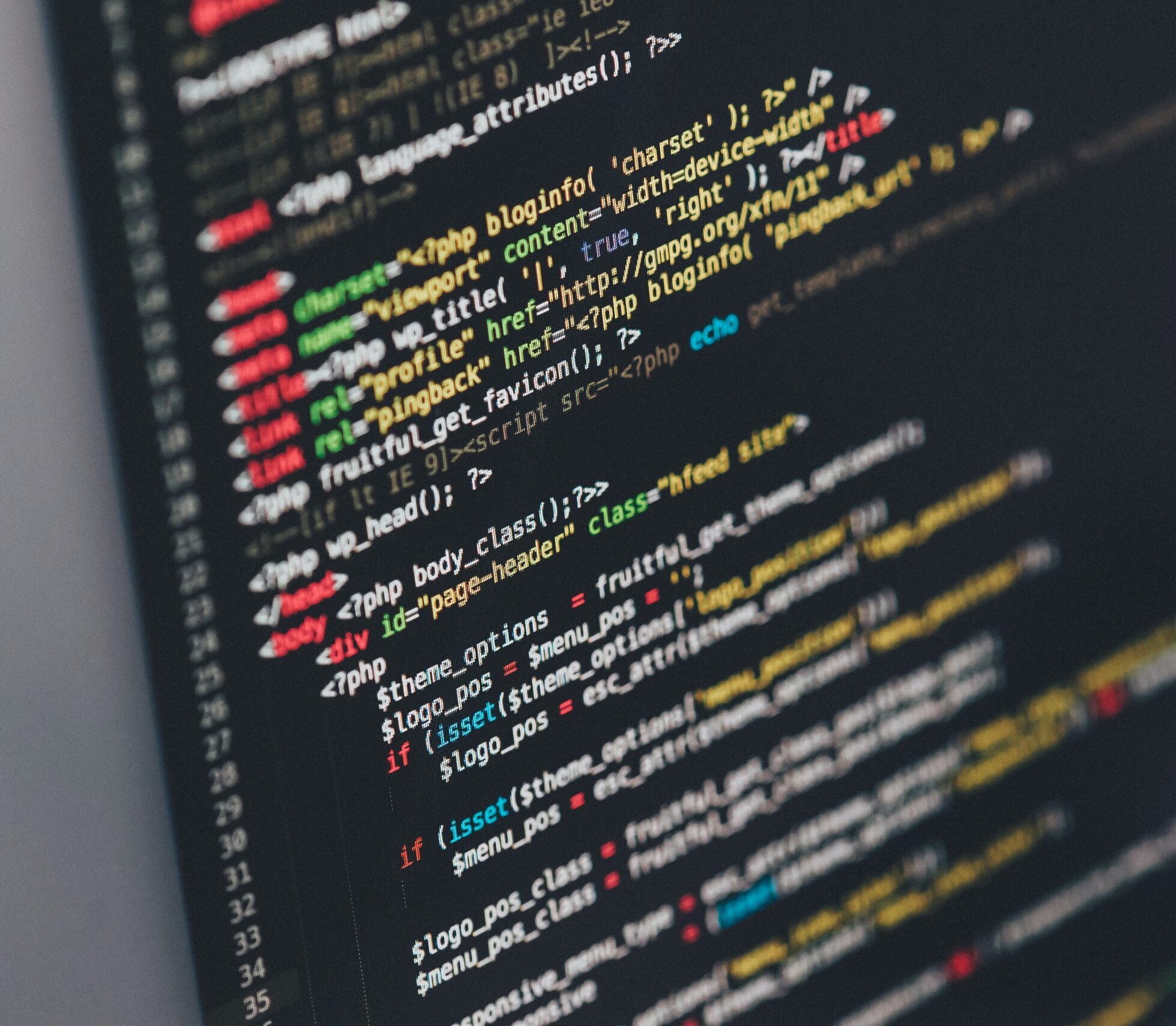 computer screen covered in coding